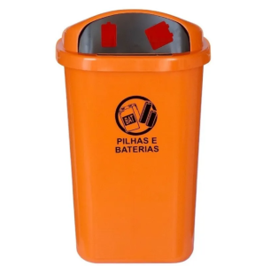 LIXEIRA INDIVIDUAL PARA DESCARTE DE PILHAS E BATERIAS 50L